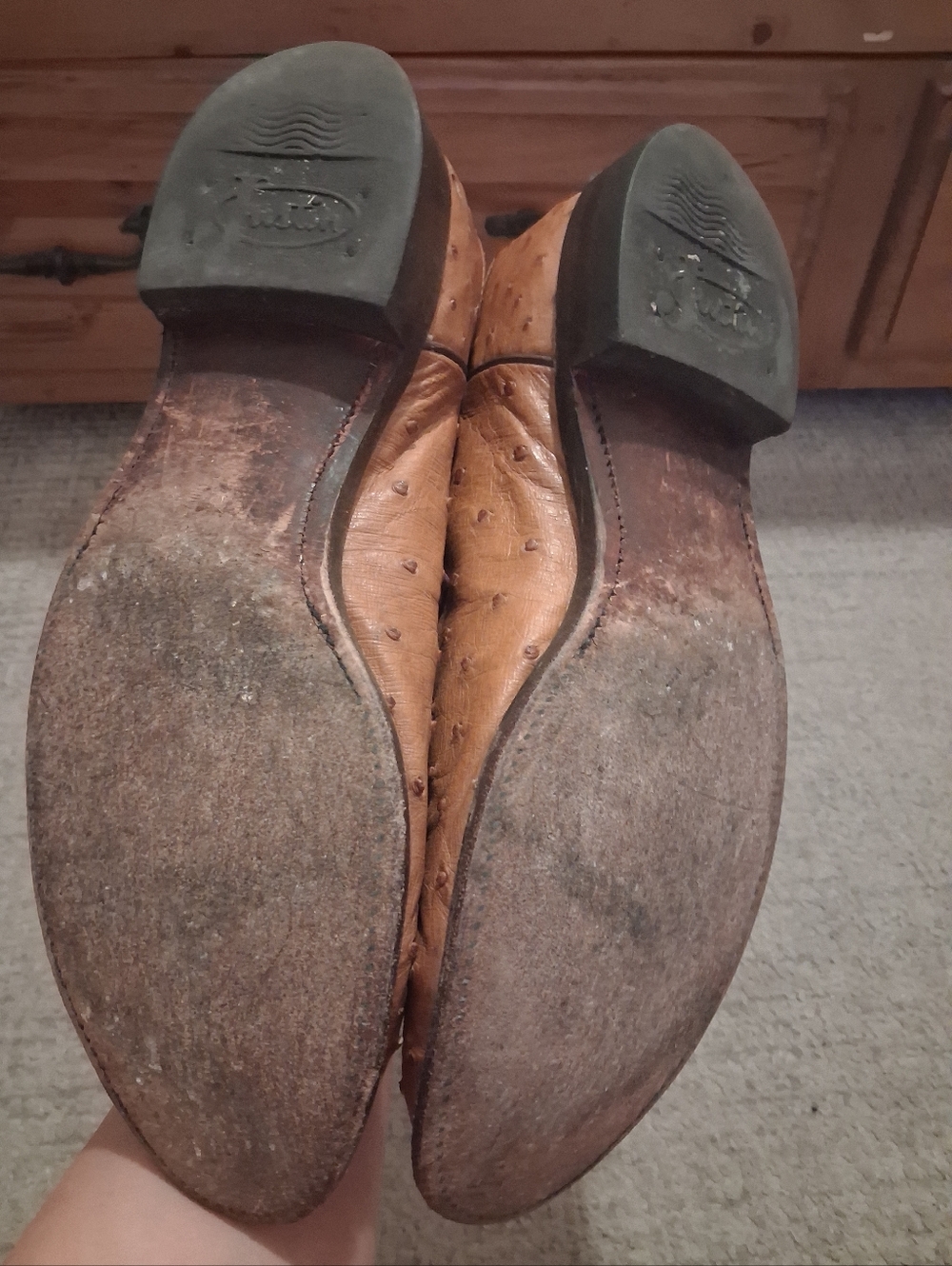 JUSTIN OSTRICH RODEO BOOTS. CLOSET CLEAR OUT! MAKE OFFER!!! - Picture 6 of 14